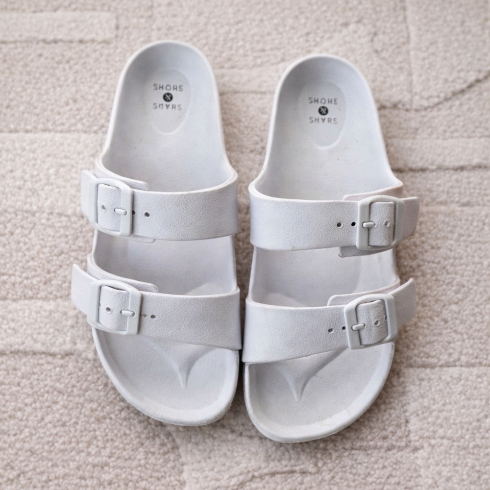 White sandals